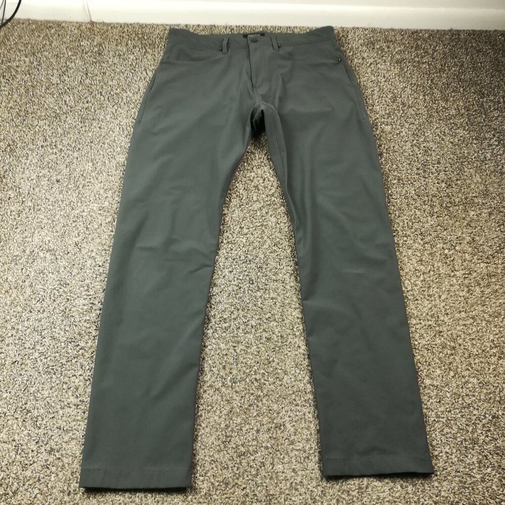 Huckberry Proof Pants 32x32 Slim Fit Tech Chino Pants Lightweight Gray